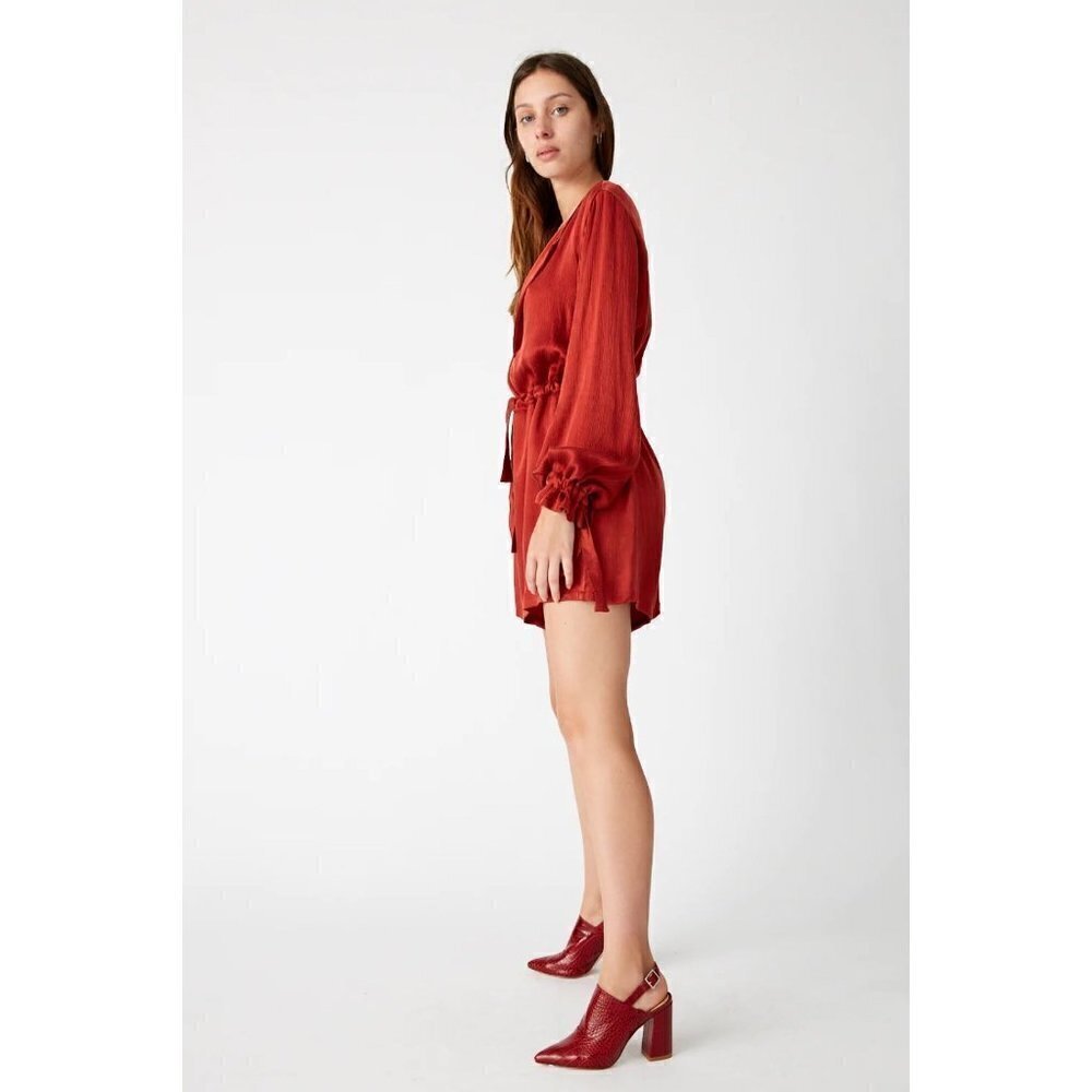 Third form INTRIGUE TIED PLAYSUIT | SCARLET - image 2